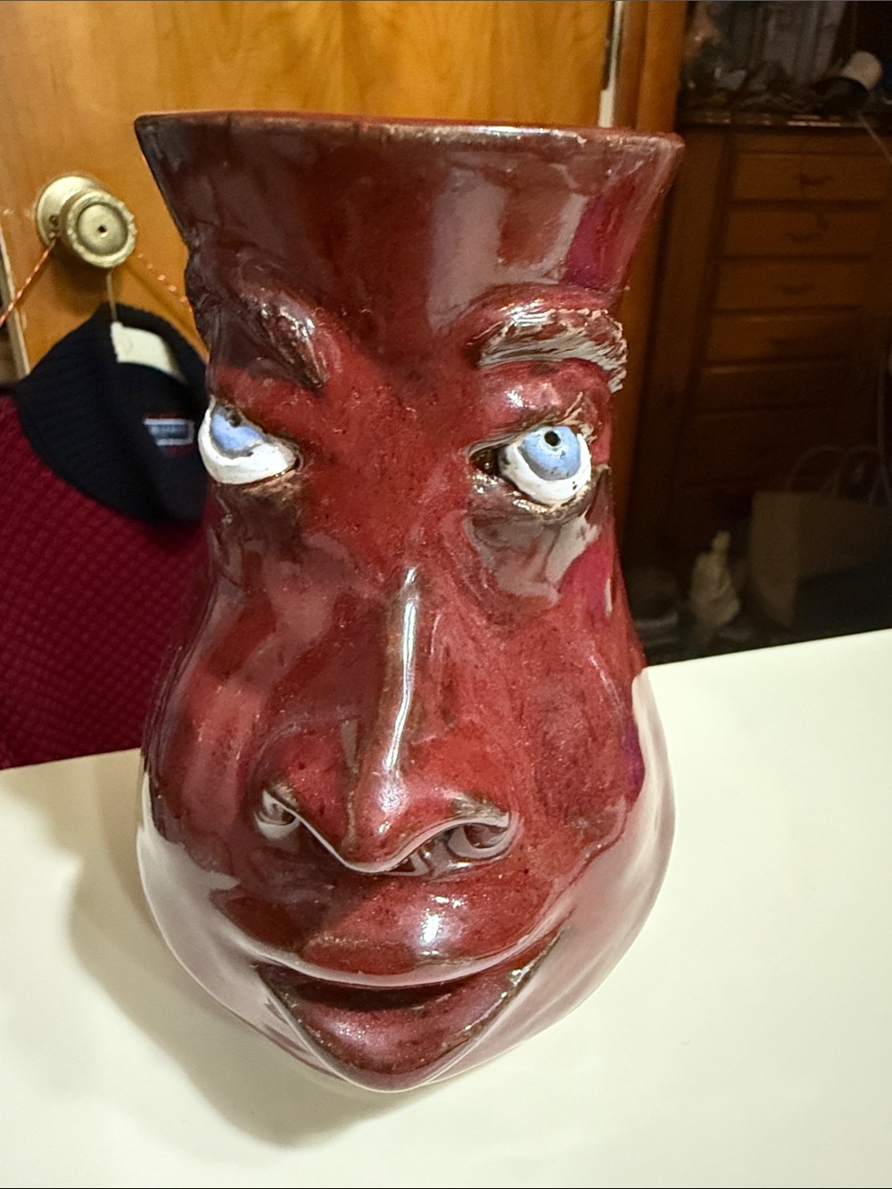 North Carolina folk art face jug